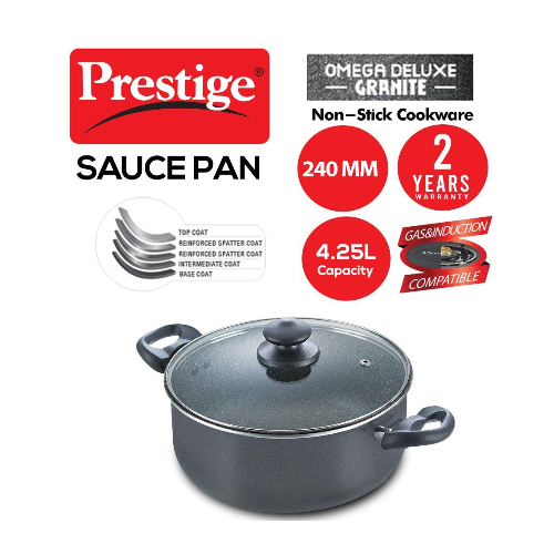 Prestige Omega Deluxe granite Sauce Pan with lid